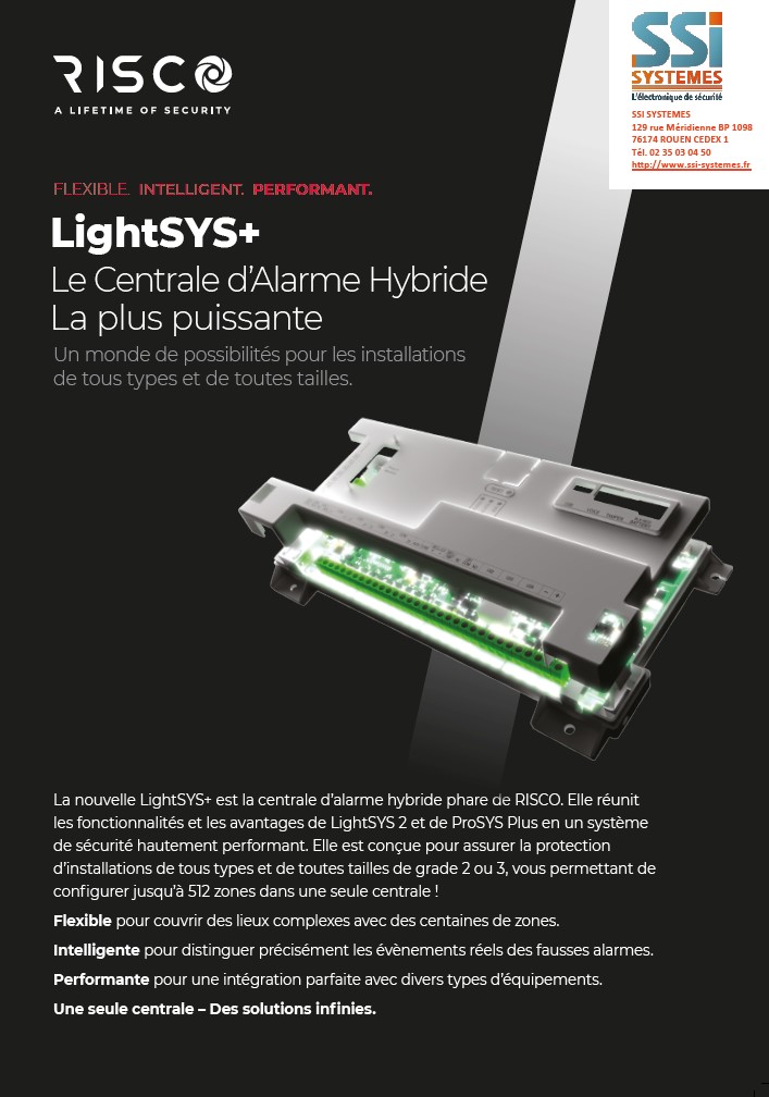 Couverture catalogue Risco lightsys + 2022