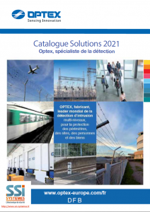 Couverture Catalogue Optex intrusion 2021